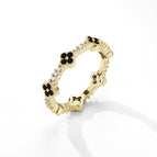 14K Gold With Black Diamonds / 10